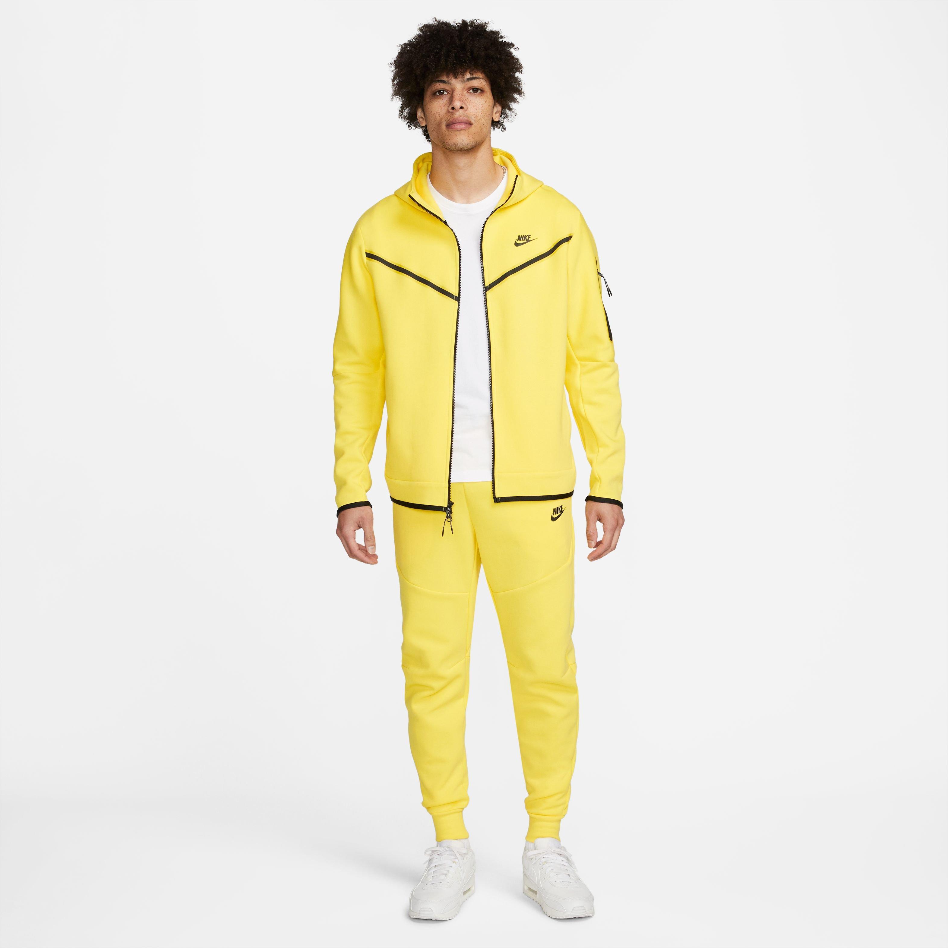 Yellow nike tech outlet tracksuit